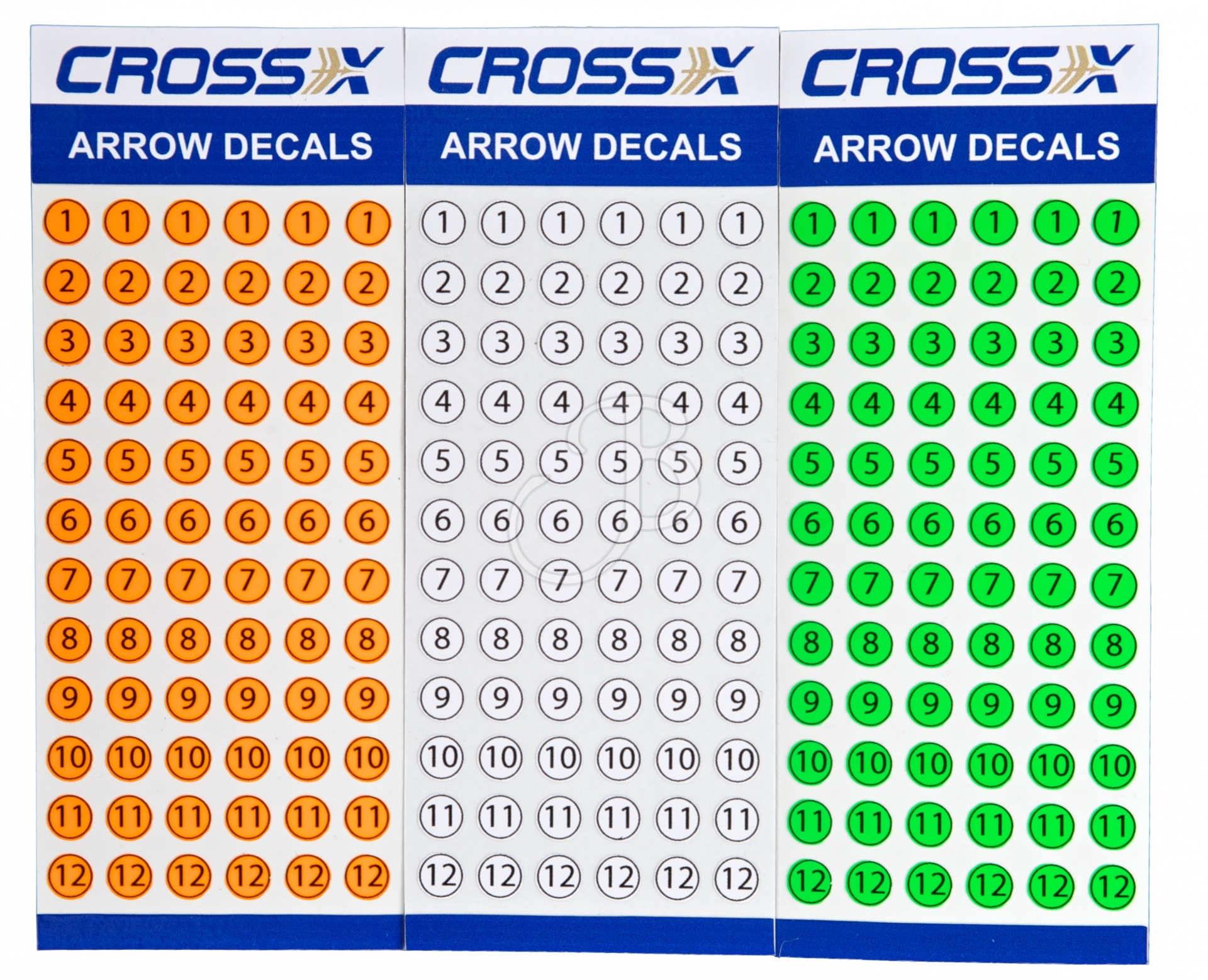 Plaque Cross X de numéro pour flèches